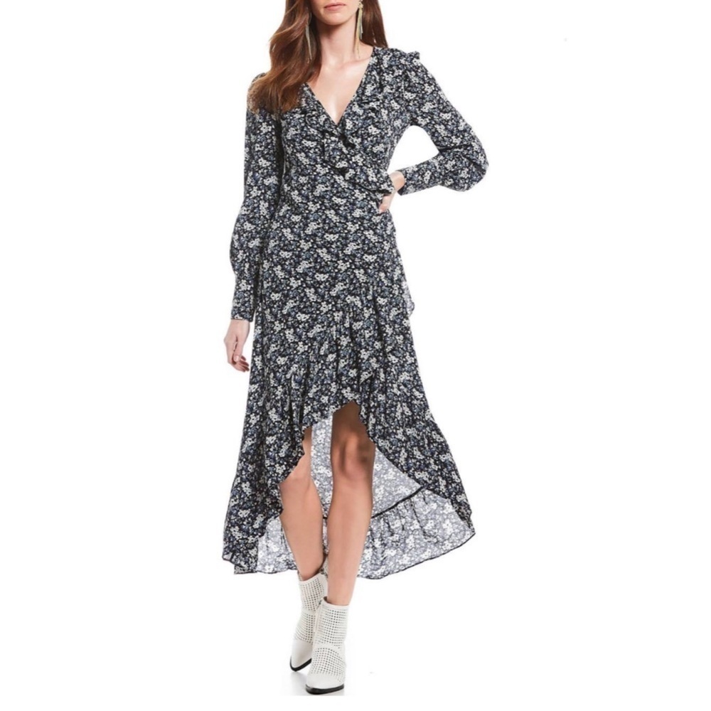 Chelsea & Violet Navy floral print dress
